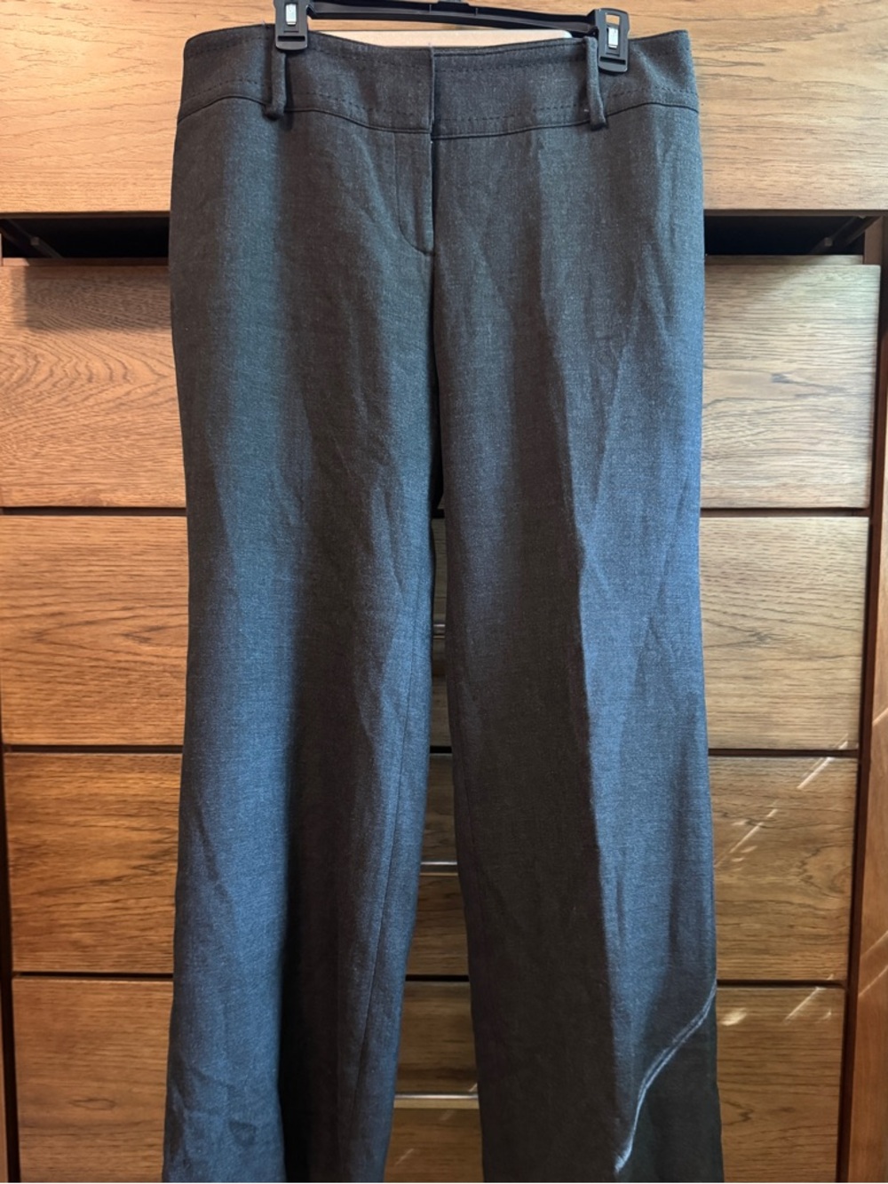 LOFT charcoal wide Leg pants, lined